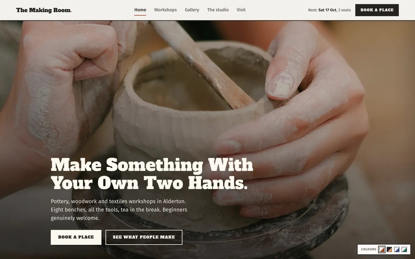 The Making Room home page