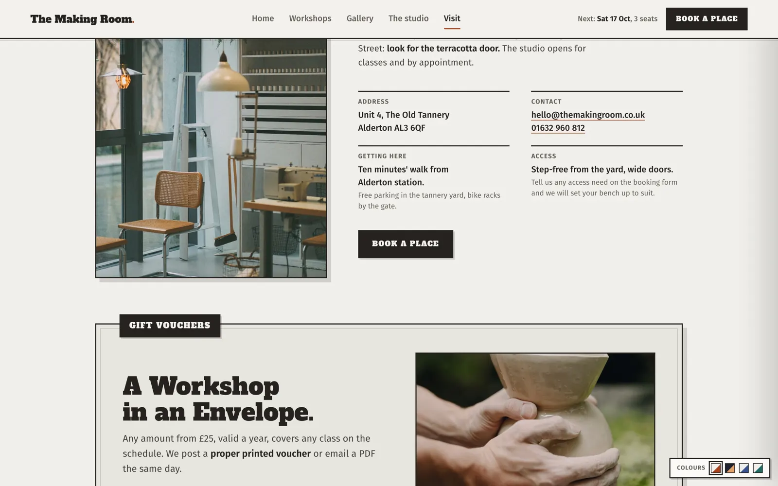 A section of the Making Room demo