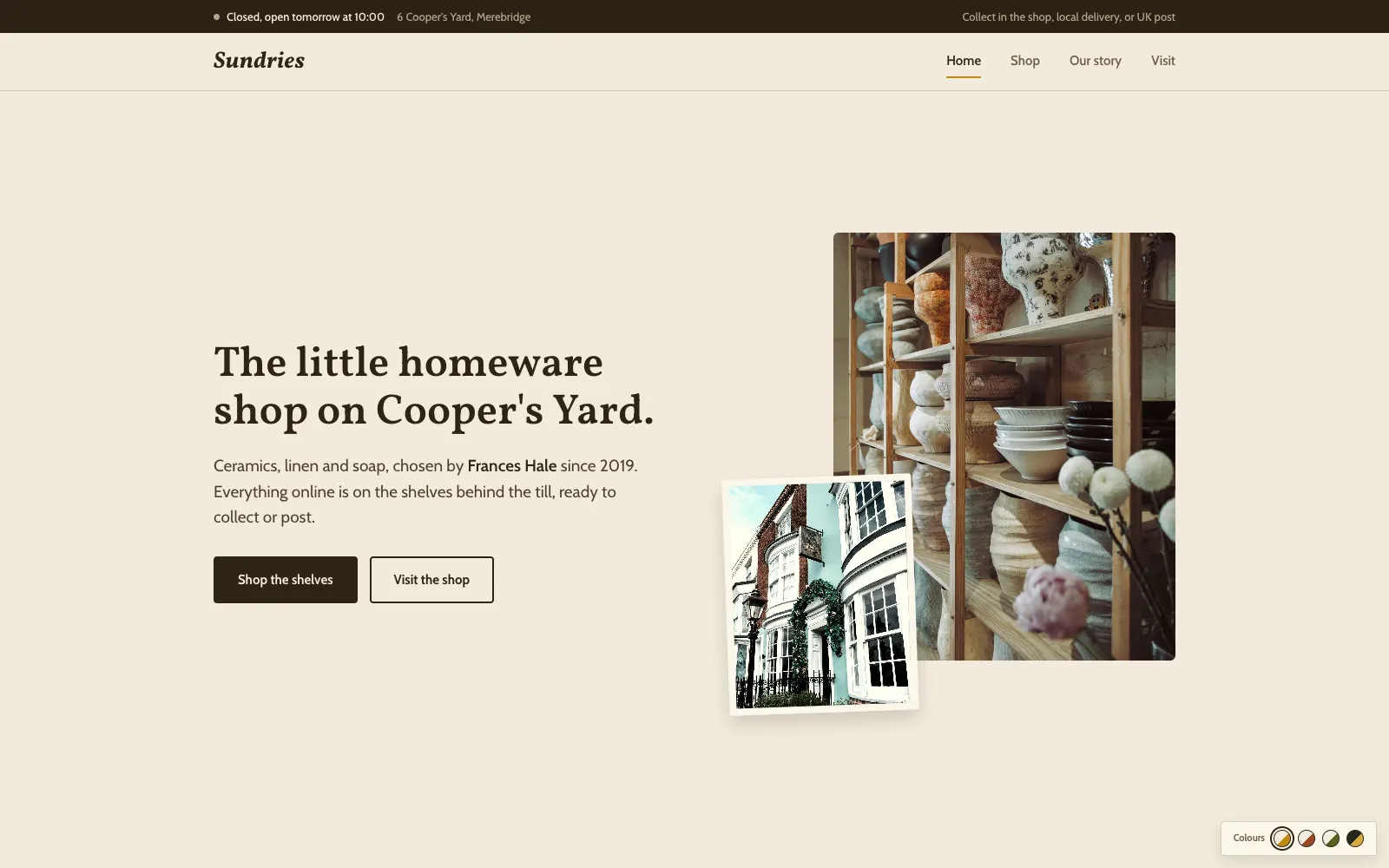 The Sundries home page