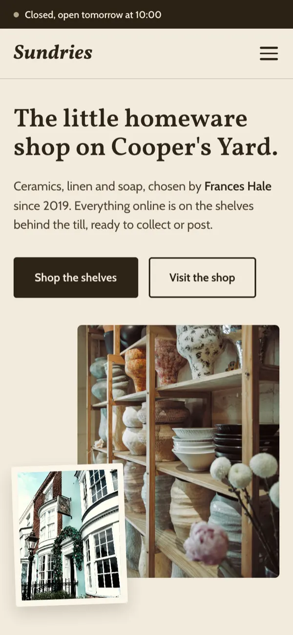 Sundries on a phone